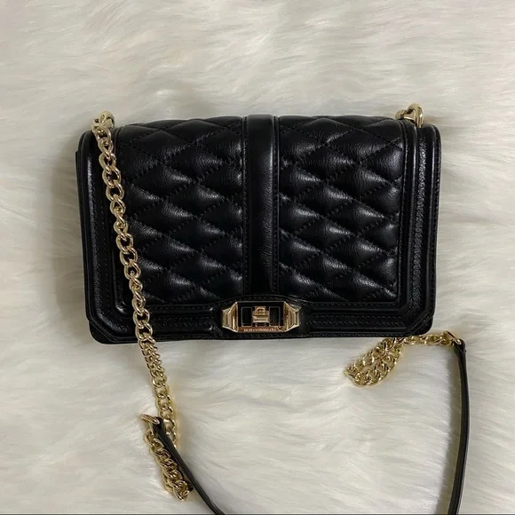 Rebecca Minkoff Quilted Love Crossbody Bag Black